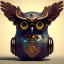 Placeholder: Steampunk Owl, extreme detail, Photorealism, macro lens 70mm,bokeh, cinema4d, HDR, 8k, unreal engine 5