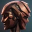 Placeholder: Robot cute profile head portrait, warrior costume, village, meditation, 8k quality