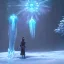 Placeholder: celestial, ice crystals, snow, icicles, reflections