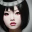 Placeholder: hitomi tanaka, long black hair, elemental face, Unreal Engine 5, highly detailed, highest quality, digital painting, complex 3d render, unreal engine render, insane detail, intricate photograph quality, magnificent, majestic, highly intricate, Realistic photography, grand hall, wicked throne, holding scepter, crown of barbwire, dark color palette, metallic, highly detailed, highest quality, digital painting