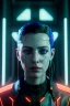 Placeholder: Cyberpunk portrait, pretty British woman:: symmetry photography, cyberpunk, blue long hair, face make-up, black line eye, light iris eye, :: kenzo fashion style, coat :: cinematic, Ultra realistic, dark scene, soft color, highly detailed, unreal engine 5, RTX, ultra detail, 3d, finely drawn, high definition.