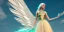 Placeholder: subtle queen, atmospheric, realistic, unreal engine, cinematic lighting, octane render, transparent long dress, blonde, full body, bright wings, smile, long hair