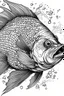 Placeholder: Outline art, no shading, fish, black and white, low detail, --ar 9:11