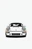 Placeholder: Porsche 911, motor sport, lllustration, against stark white background, thick ink outlines, 3D view, no shading, front, motor sport, spoiler, kotflügel, brush style, raceing, front