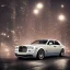 Placeholder: rolls royce under a city street light during the night