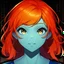 Placeholder: anime style, girl, fair skin, many freckles, orange hair, high quality, detailed.