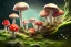 Placeholder: mushrooms growing on super car