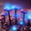 Placeholder: metal MUSHROOMs stars galazy SPACE lANDSCAPE BURNING IN BLUE FLAMES