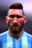 Placeholder: Realistic Messi Argentina soccer player Portrait, mid shot view, epic, concept art, art station, 3d, photo studio, blue clean background, unreal engine 5, ray tracing, RTX, lumen lighting, ultra detail, volumetric lighting.