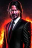 Placeholder: John Wick turning Super Saiyan photo real