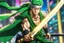 Placeholder: Zoro in 8k 2D anime realistic drawing style, close picture, fantasy, neon, highly detailed, high details, detailed portrait, masterpiece,ultra detailed, ultra quality