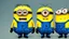 Placeholder: Minions from despicable me in the theme of 8 bit