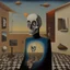 Placeholder: "surrealist painting called 'today I am thinking about death by dali and picasso and magritte and Breughel