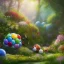 Placeholder: pixar style, volumetric summer garden environment and background, realistic painting of m&m, looking excited, volumetric lighting, dramatic lighting, detailed digital painting, extreme dense and fine fur, anime, ornate, colour-washed colors, elegant, small minutiae, tiny features, particulars, centered, smooth, sharp focus, renderman gofur render, 8k, uhd, detailed eyes, realistic shaded volumetric lighting, sunlight caustics, backlight, centered camera view