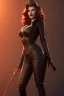 Placeholder: Rita Hayworth as evil queen in black leather, busty, cleavage, curvy, angry, stern look. character design by cory loftis, fenghua zhong, ryohei hase, ismail inceoglu and ruan jia. unreal engine 5, artistic lighting, highly detailed, photorealistic, fantasy