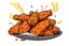 Placeholder: illustration of spicy chicken wings, wingstreet wings, stickers