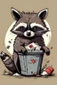 Placeholder: racoon trash angry