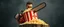 Placeholder: pop corn bucket that looks like a chain saw wielded by serious angry law man