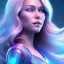 Placeholder: A portrait of a full body crystalised blue pink queen,smiling face, blue eyes, long blond hair, atmospheric, realistic, unreal engine, lighting