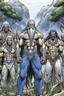 Placeholder: THE LAST GIANTS GOOD PEOPLES GODS GUARDIANS OF THE EARTH ON EARTH STYLE OF HIROKU OGAI