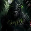 Placeholder: the dark jungle warrior, ultra realistic