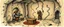 Placeholder: book illustration, artist drawn fantasy map of 4x4 meter room, with an ogre and an orc captain, and a chest under a table, the room is rough and cavelike, we also see winding paths around the room