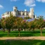 Placeholder: château d'Amboise soleil ciel bleu parc fleuri arbres