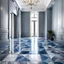 Placeholder: luxury hall ,tiled blue and gray large floor,