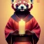 Placeholder: a cute litte red panda wearing Hanfu, holding a large candle, BK complex detail, cinema, reality, detail, octane rendering, stoic cinematic 4k epic detailed photograph shot on kodak detailed bokeh cinematic hbo dark moody 8k, 85mm f/16 by leica