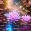 Placeholder: one big crystal subtle lotus in a galactic ambiance with a beautiful fairy, delicate colors, finely tuned detail, ultra high definition, 8 k, unreal engine 5, ultra sharp focus