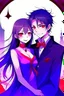 Placeholder: anime couple of vampire