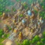 Placeholder: gold mine architecture concept in dofus，vertical view