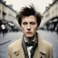 Placeholder: Color picture running in the Streets of Paris: Biographie, photographie et citations de Arthur Rimbaud. Jean Nicolas Arthur Rimbaud est un poète français