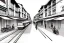 Placeholder: Hanoi train Street+Hanoi train Street+riomaggiore italy croquis architecture, city drawing, perspective drawing, point perspective, architecture croquis drawing