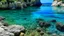 Placeholder: Una pequeña cala en un entorno rocoso en un mar de aguas cristalinas