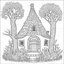 Placeholder: A fairy house, Mystical Willow Dwelling, coloring page, exact shape, real image, minimal lines, white back ground color, real style, realistic, minimalistic, minimal black line art, line art, crisp line art, unique coloring sheet, outlined, outline, crisp, crisp line edges, illustration, thin lines, crisp clear lines, line art, clean line art, unique, 8k, no colors, no dark color, no black color, avoid thick black, minimalistic line edges, pure white back ground,