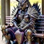 Placeholder: a statue of a warrior sitting on a bench, intricate armour costumes, samurai armor, cyber japan samurai armor, full samurai armor spiderman, dressed in samurai armour, demon samurai warrior, cyborg samurai, samurai deity with koi armor, demon samurai, demonic dragon inspired armor, ornate cosplay, intricate ornate armor, wearing samurai armor, intricate detailed armour, dragon inspired armor