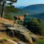 Placeholder: Deer on stone mountain