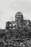 Placeholder: hiroshima dome, manga page, greyscale