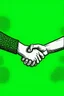 Placeholder: Handshake as a symbol of social help. colour ilustartion. fondo verde