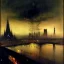 Placeholder: Metropolis Skyline ,dark colours, watercolor, volumetric wool felting, macro photograph , by john atkinson Grimshaw, detailed painting,matte painting, alphonse mucha, greg rutkowski