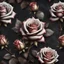 Placeholder: Hyper Realistic roses with spikes on a dark rustic background