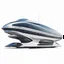 Placeholder: Modern futuristic tranvia in cartoon Zaha Hadid style on white background, png, high resolution, highly detailed texture. By drone