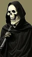 Placeholder: VECTORED, LAYERED, PAPER PIECES, CLEAN, RGB, GRIM REAPER ICON, MADE FROM HUNDREDS OF INDIVIDUDALLY CUT PIECES OF CARD STOCK GRADE PAPER, PHOTOREALISTIC