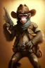 Placeholder: bounty hunter monkey cowboy with 2 pistols