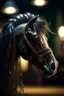 Placeholder: portrait of medusa horse in hair dryer, bokeh like f/0.8, tilt-shift lens 8k, high detail, smooth render, down-light, unreal engine, prize winning