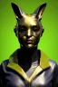 Placeholder: Medium Close Up Portrait, Front image. cyberpunk, rabbit mask, sweet woman, gold hair. Leather suit army. Yellow, black, green, color. Retro style. Color background, photo studio. Avatar image, highly detailed, concept art, smooth, unreal engine 5, ray tracing, RTX, lumen lighting, ultra detail, volumetric lighting, 3d, finely drawn, high definition, high resolution.