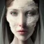 Placeholder: human face, one half bride and veil, one half man face, broken, cracked, fine detail, highly intricate, bridal veil, modern surrealism painting, identity crisis, high-quality, volumetric lighting, 8k, ultrahd, George Grie, Marco Escobedo, Igor Morski