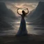 Placeholder: high quality, 8K Ultra HD, Envision a canvas where a beautiful woman, a personification of strength and grace, stands amidst a surreal landscape, She is not bound by earthly conventions, instead, her form seems to emerge organically from the vibrant energy of the surroundings, Her silhouette is an elegant dance of flowing lines, an ethereal embodiment of the creative spirit, The woman's attire is a blend of nature and fantasy—a gown made of intertwining vines and delicate blossoms, As she moves,