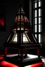 Placeholder: gaming table lamp inspired by palace, modern design,